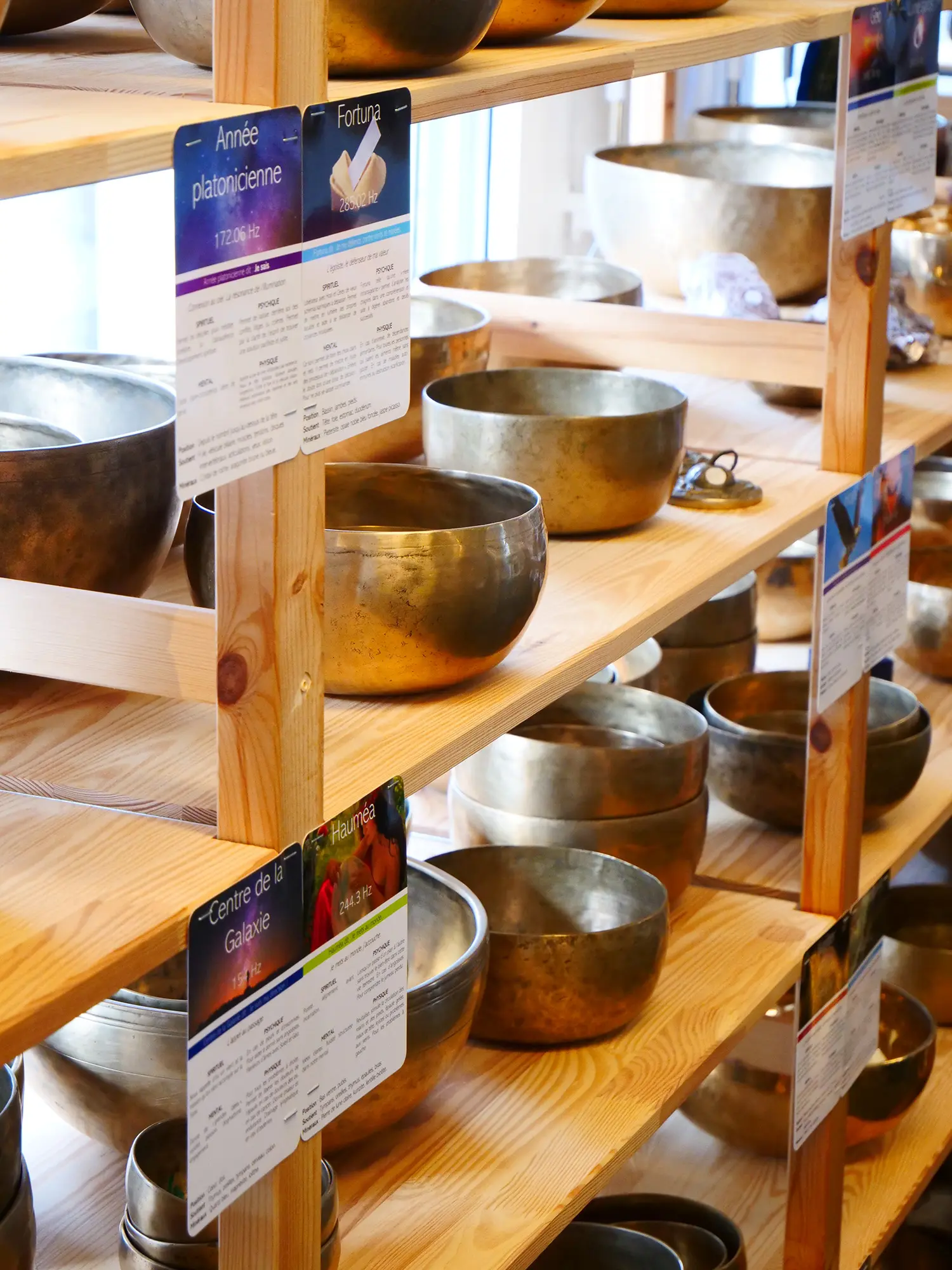 Grand choix de bols chantants planétaires à Echallens