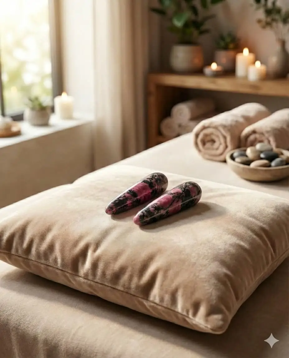 Atelier massage des pieds avec les bâtons en pierre